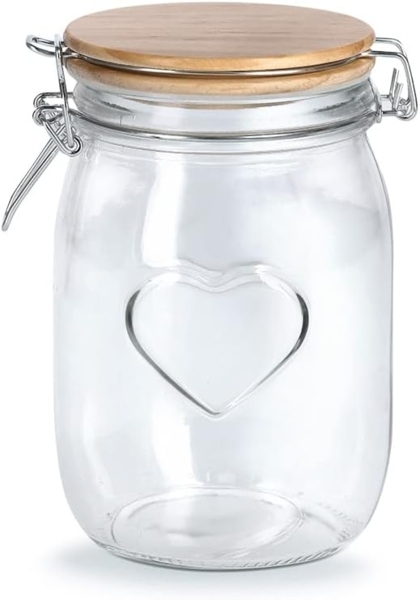 Vorratsglas Heart mit Bügelverschluss - Ø 11 x 17 cm