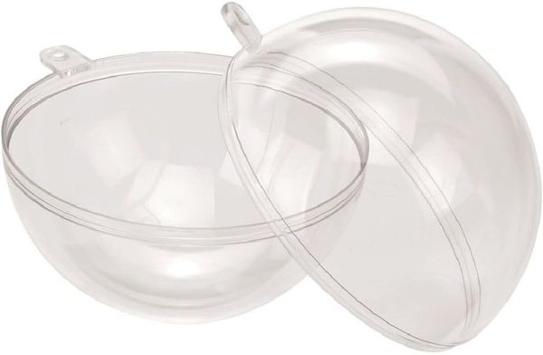 Glorex Kunststoff-Kugel Ø 10cm Transparent Kunststoffkugel Bastelkugel