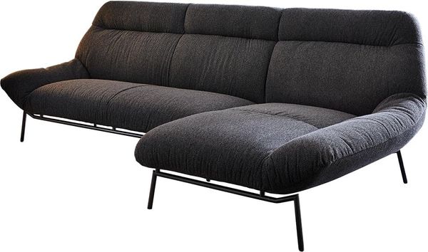 Ecksofa Shape High 305x160 Schwarz Longchair rechts by ES brand