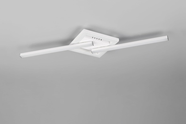 LED Deckenleuchte, Metall, weiß, matt, L 54 cm Bild 13