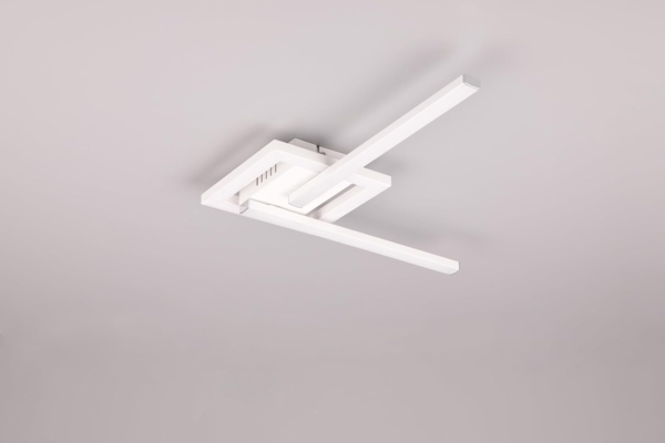 LED Deckenleuchte, Metall, weiß, matt, L 54 cm Bild 11