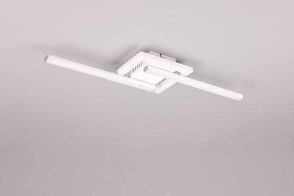 LED Deckenleuchte, Metall, weiß, matt, L 54 cm Bild 5