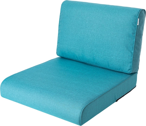 Bjird Sitzkissen Polsterauflagen für Rattanmöbel - 2-teilig (Sitz + Rückenlehne), Kissen für Gartenmöbel / Stühle - Indoor & Outdoor - Anti-Rutsch