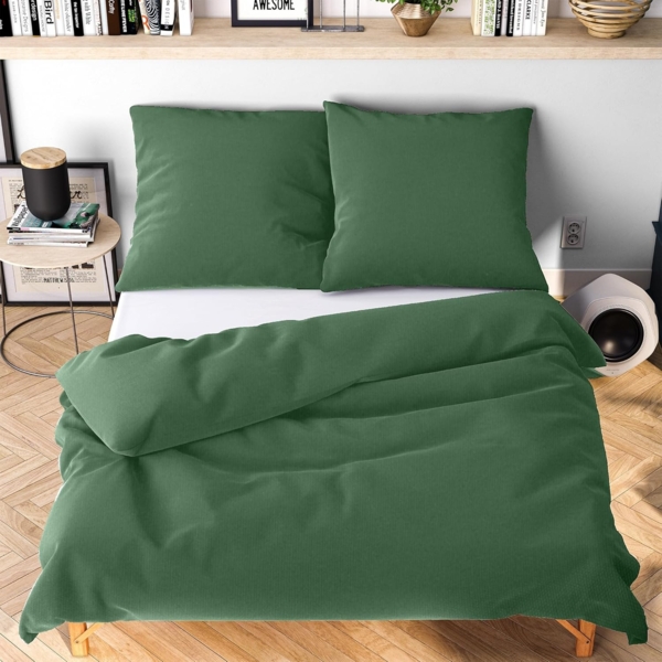 Wolkenfeld Bettwäsche Allergiker Bettwäsche, unfassbar weich, Microfaser, 3 teilig, 135x200 cm, 155x220 & Übergrößen I inkl. Kissenbezüge 80x80 I Uni Bild 1