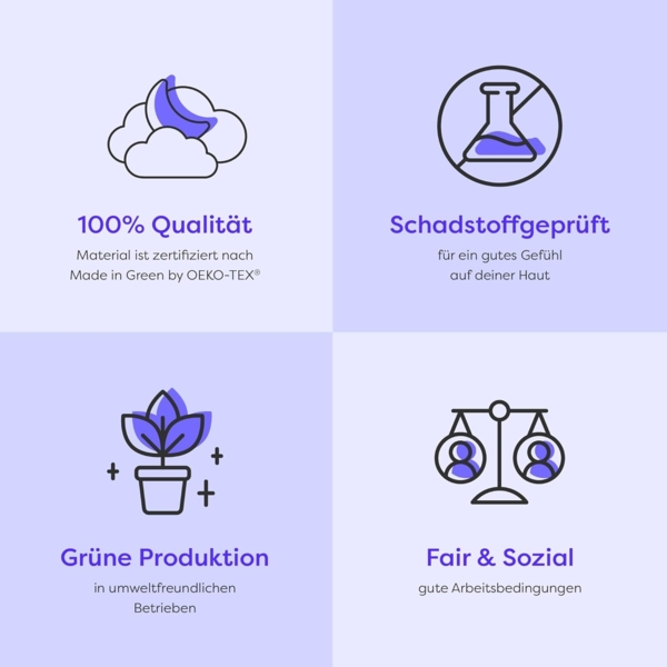 Wolkenfeld Bettwäsche Allergiker Bettwäsche, unfassbar weich, Microfaser, 3 teilig, 135x200 cm, 155x220 & Übergrößen I inkl. Kissenbezüge 80x80 I Uni Bild 6