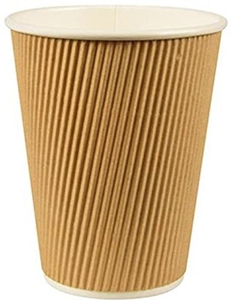25 Trinkbecher, Pappe 0,3 l Ø 9 cm · 11 cm natur Ripple Wall