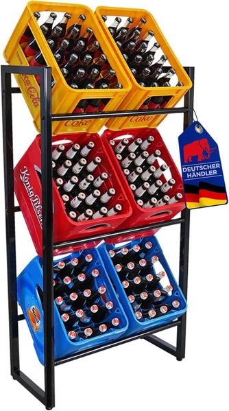 PROREGAL® Flaschenregal Getränkekistenregal Kastenregal Kistenregal KÖNIGSSEE, Hochwertiges Getränkekistenregal für Küche Garage Keller Abstellraum