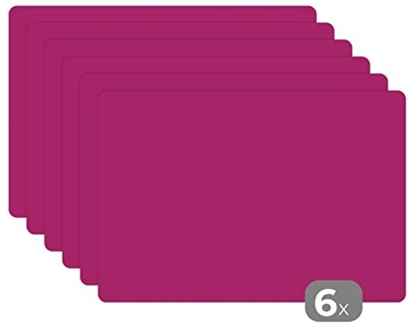 MuchoWow Platzset Fuchsia - Neon - Farben, (6-St), Platzsets, Tischset, Abwaschbar, Tischsets, Platzdeckchen