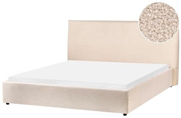 Wasserbett Bouclé LAVAUR 160 x 200 cm Beige