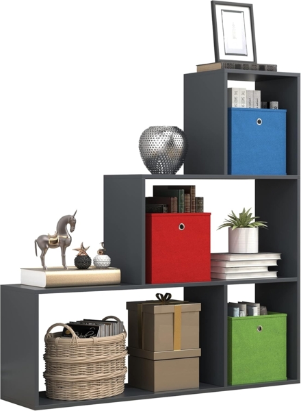 VCM Standregal Dubila 919175 Anthrazit H. 123 x B. 117 x T. 29 cm