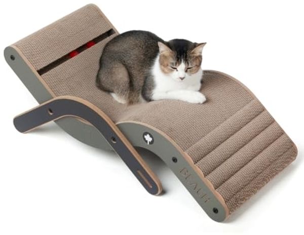 Canadian Cat Company Kratzbrett Design-Kratzmöbel Beach Chair, Katzenliege, Sonnenliege für Katzen, dunkel, 70 x 35 x 25 cm
