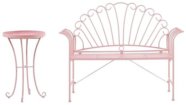 Beliani 'CAVINIA' Bistro Set CAVINIA, Metall Rosa