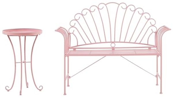 Beliani 'CAVINIA' Bistro Set CAVINIA, Metall Rosa