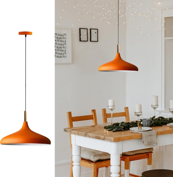 Bamyum Pendelleuchte Bamyum Pendelleuchte I Champion I Ø35 cm Holz-Metall E27 Moderne Lampe, ohne Leuchtmittel