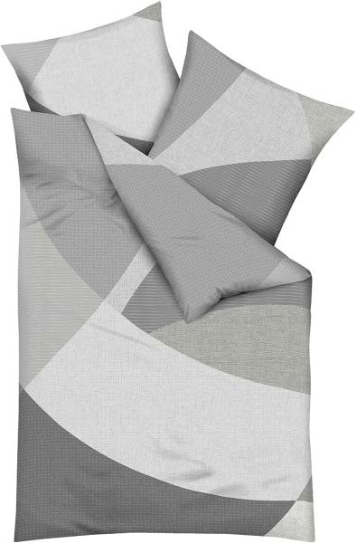 Traumschlaf Biber Bettwäsche Vista|140x200 cm + 70x90 cm| zinn