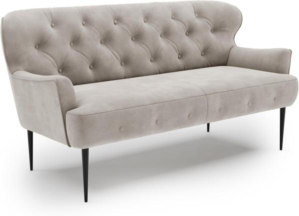 CAVADORE Küchensofa Amba Sofas, Holzwerkstoff, Mikrofaser Anthrazit, 2,5-Sitzer