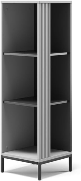 Bücherregal Eliza Grau 36 x 120 cm mit 3 Fächern Vicco