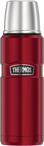 Thermos 4003. 248. 047 Thermosflasche Stainless King, Edelstahl Cranberry 0,47 l, Drehverschluss, 12 Stunden heiß, 24 Stunden kalt, BPA-Free