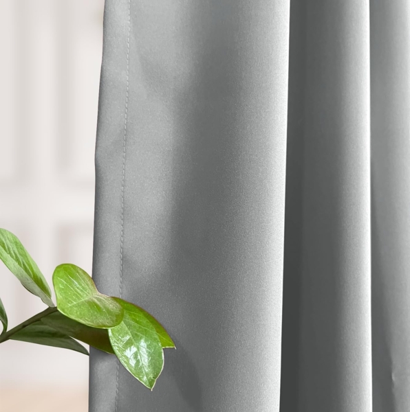 Rollmayer 'Vivid' 2er Pack Vorhänge mit Stift silbergrau 31, 135x215 cm, blickdicht Bild 6