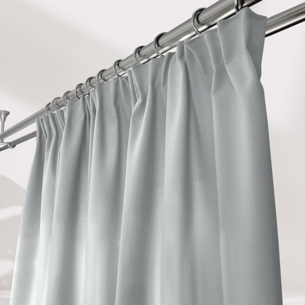 Rollmayer 'Vivid' 2er Pack Vorhänge mit Stift silbergrau 31, 135x215 cm, blickdicht Bild 4