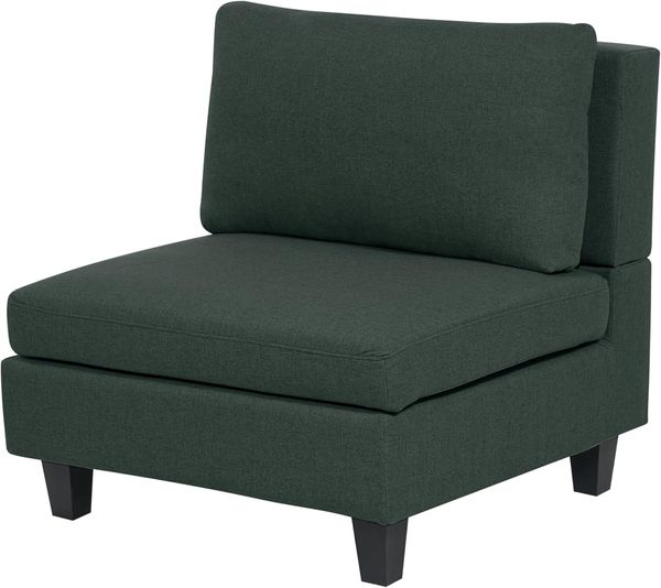 Beliani 'Unstad' Sofa, Grün, Leinenoptik, 72 x 76 x 228 cm, ohne Ottomane, U-Form Bild 6