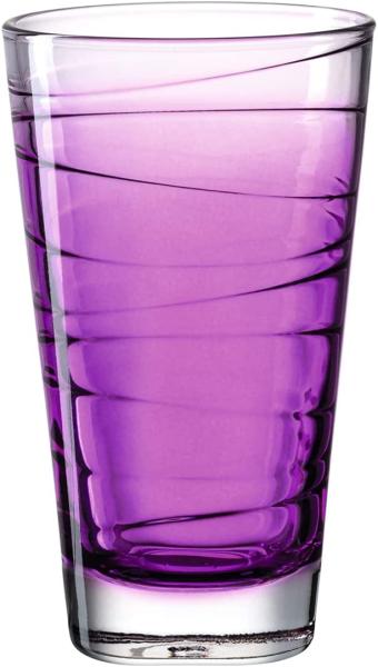 Leonardo 'Vario Struttura' Trinkglas, Kalk-Natron Glas, 280 ml, 1x Trinkglas, Violett