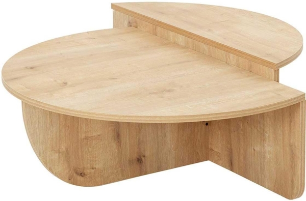 Vente-unique - Couchtisch 2-teilig - Naturfarben hell - ALOEVA Bild 1