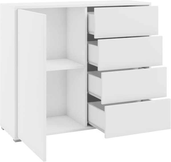 Kommode 'Gesita K1D4SZ', Holz, Cashmere, 100 x 93 x 41 cm Bild 5