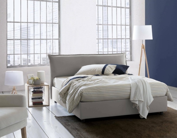 Talamo Italia - Cloe Doppelbett, Bettkasten mit abnehmbarem Bezug, gepolstertem Kopfteil und Bettkastenrahmen, 100 % Made in Italy, geeignet für Matratzen 160x200 cm, Grau