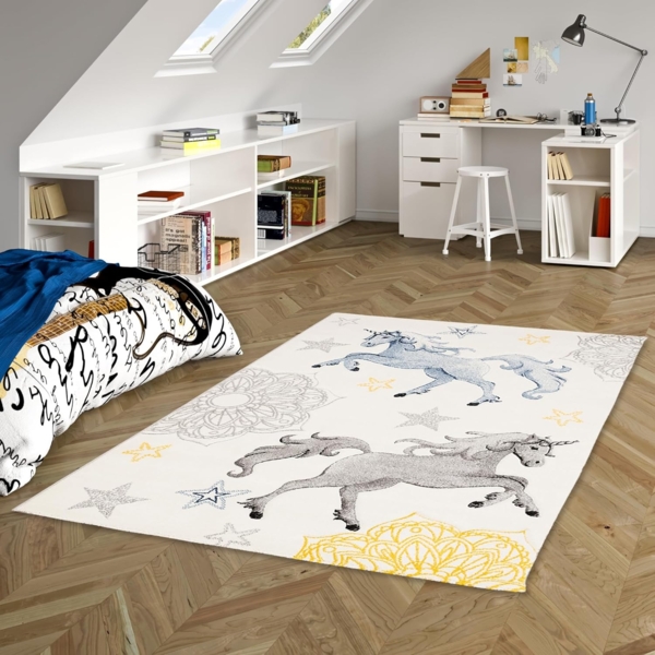 Pergamon Kinderteppich Kinder Teppich Maui Kids Pferde Stars, Rechteckig, Höhe: 13 mm