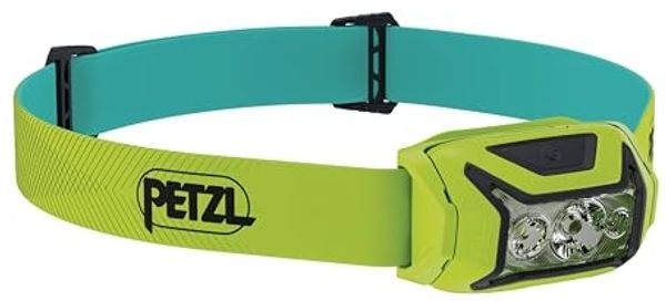 Petzl Actik Stirnband-Taschenlampe Gelb Tasten Akkustand IPX4 LED