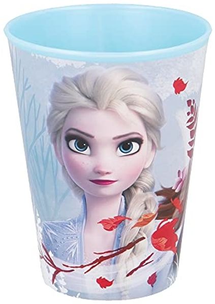 Stor 260 ml Plastikbecher für Kinder mit Disney-Frozen-Grafiken, waschbar und wiederverwendbar, nicht für die Mikrowelle geeignet