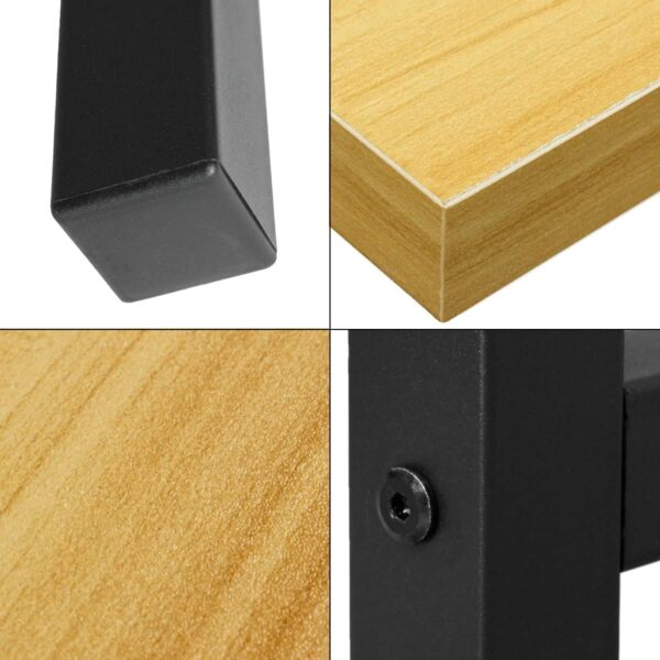 Schreibtisch 120 x 60 x 75 cm Schwarz aus MDF und Metall ML-Design Bild 5