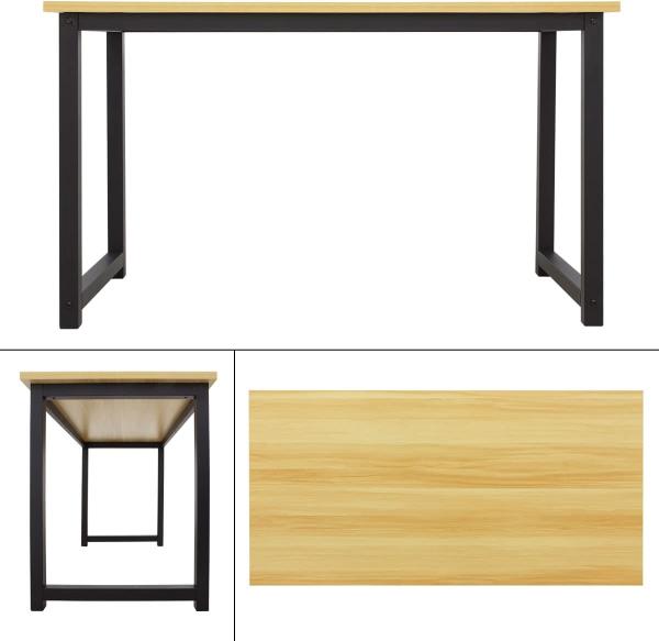 Schreibtisch 120 x 60 x 75 cm Schwarz aus MDF und Metall ML-Design Bild 2