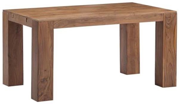 Holztisch Osbon aus Akazienholz ✔ Erweiterbar mit Ansteckplatten – perfekt für Küche & Essbereich. Jetzt entdecken!