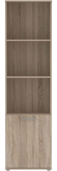 FORTE Niko Regal mit 1 Tür, Holzwerkstoff, Sonoma Eiche , 50,2 x 180,9 x 28,9 cm