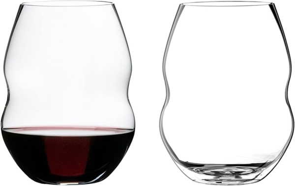 Riedel Swirl Rotwein, Rotweinglas, Weinglas, hochwertiges Glas, 580 ml, 2er Set, 0450/30