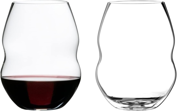 Riedel Swirl Rotwein, Rotweinglas, Weinglas, hochwertiges Glas, 580 ml, 2er Set, 0450/30