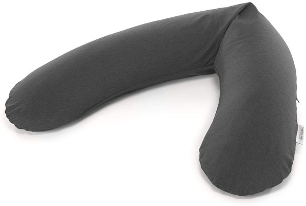 Theraline Bezug für Stillkissen 190cm Stillkissenbezug Melange anthrazit Bamboo