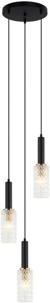 Italux Perola Pendelleuchte modern schwarz (PND-43363-3 BK+BR)