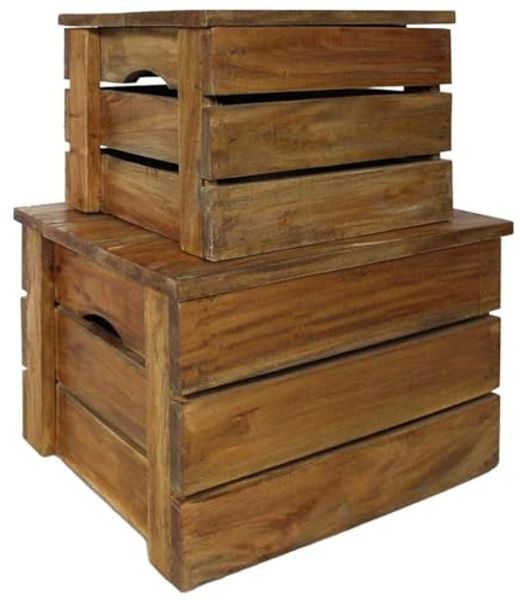 vidaXL Aufbewahrungskisten-Set 2 Stk. Massives Mahagoniholz 244498