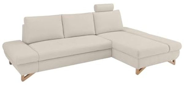 Ecksofa Skalm in Creme 284 cm