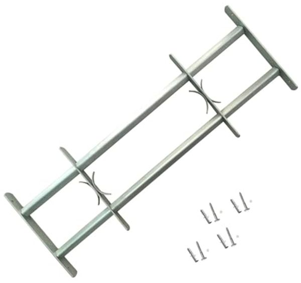vidaXL Fenstergitter Verstellbar für Fenster 2 Stk. 700-1050 mm 3057508