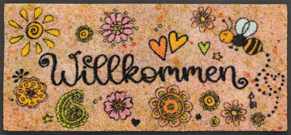 wash+dry by Kleen-Tex Läufer Bring Glück herein, rechteckig, Höhe: 7 mm, Teppich