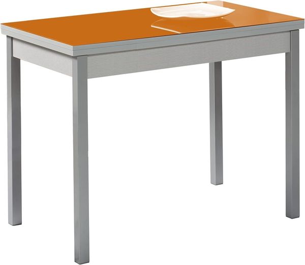 ASTIMESA Küchentisch, Metall, Orange, 90x50 cm