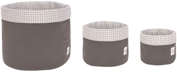 Laessig Muslin Basket Anthracite - Grau