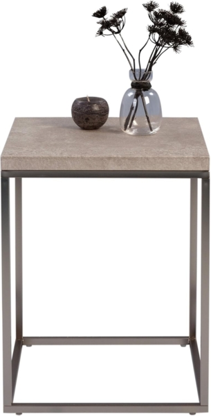 M2 Kollektion Olaf Beistelltisch, Holzdekor, Metall Betonoptik, 40 x 40 x 52 cm Bild 4