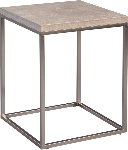 M2 Kollektion Olaf Beistelltisch, Holzdekor, Metall Betonoptik, 40 x 40 x 52 cm Bild 3
