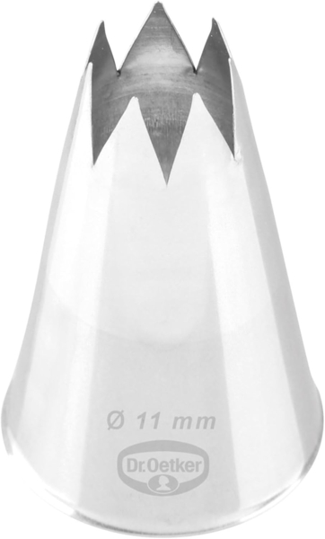 Dr. Oetker - Sterntülle 11mm Edelstahl 3512 Tülle Spritzbeutel Kuchendekoration