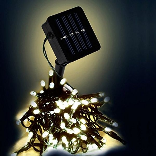 150er Solar LED Lichterkette Innen Außen Gartenbeleuchtung Party Outdoor warmweiß